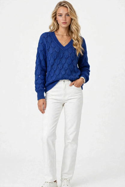 Pull Élégant en Tricot Texturé