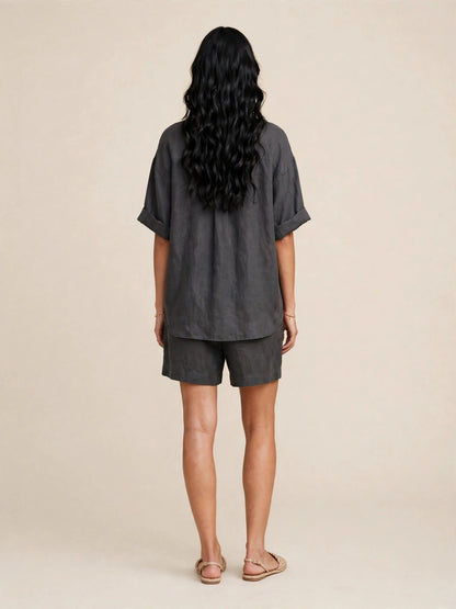 Ensemble deux piéces chemise amples et short assorti