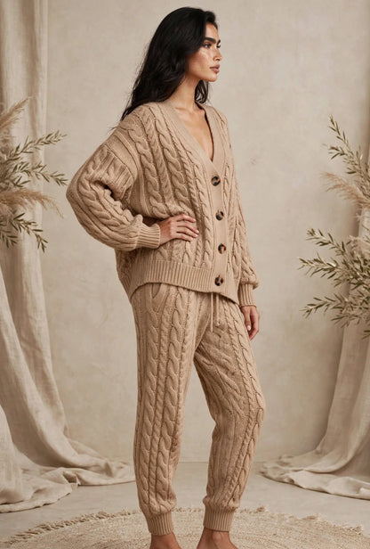 Ensemble Cardigan et Pantalon en Maille