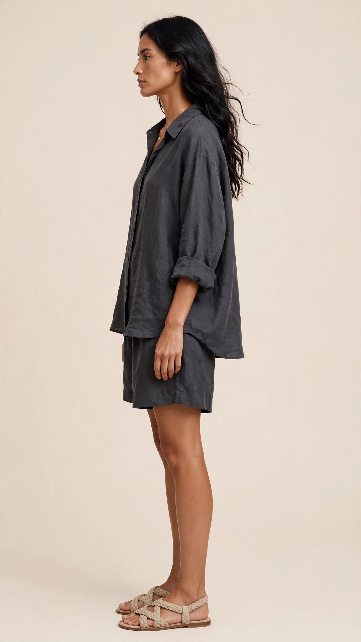 Ensemble deux piéces chemise amples et short assorti