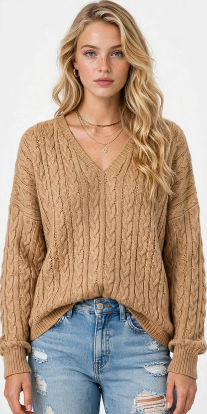 Pull à Capuche en Maille Texturée