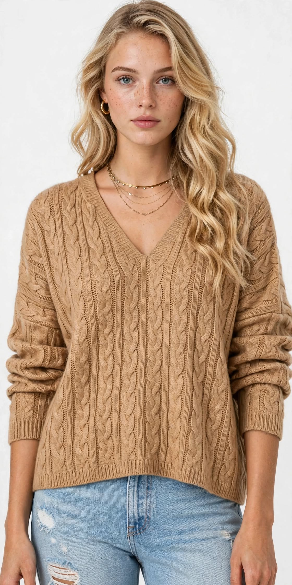 Pull à Capuche en Maille Texturée