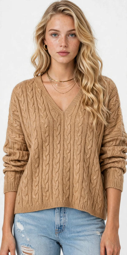 Pull à Capuche en Maille Texturée