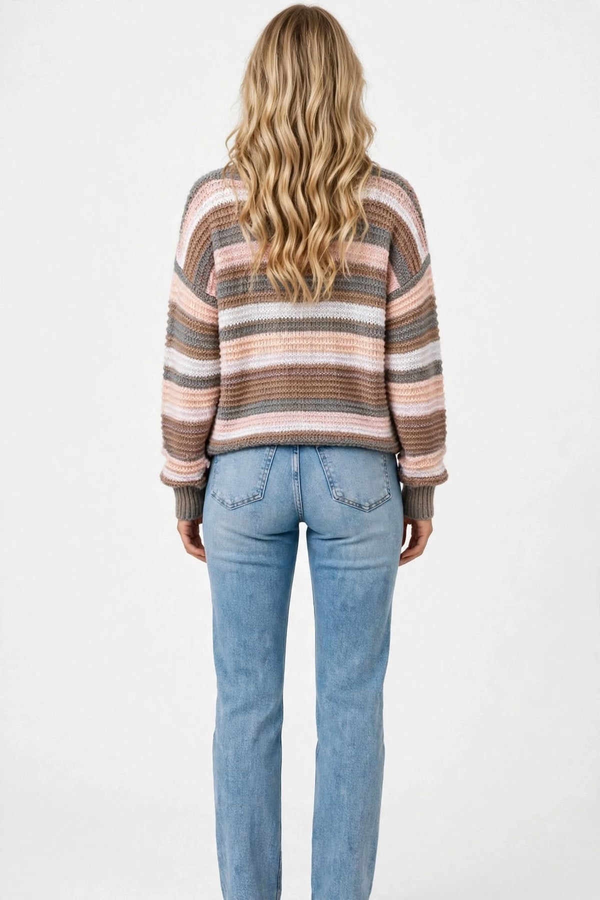 Pull Rayé Élégant en Maille