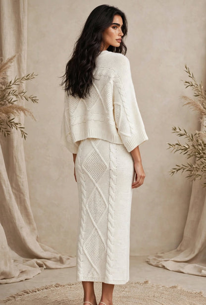 Ensemble en Maille Texturée