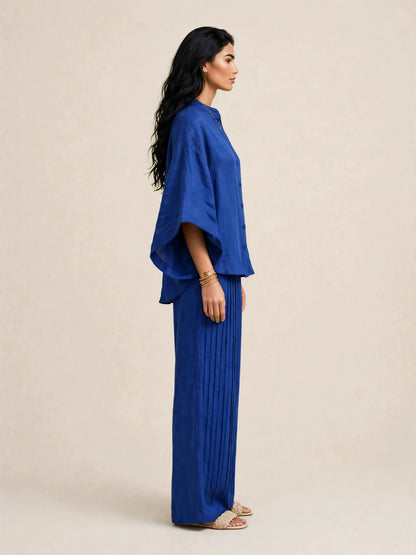 Ensemble deux piéces casual haut ample et pantalon large style bohéme