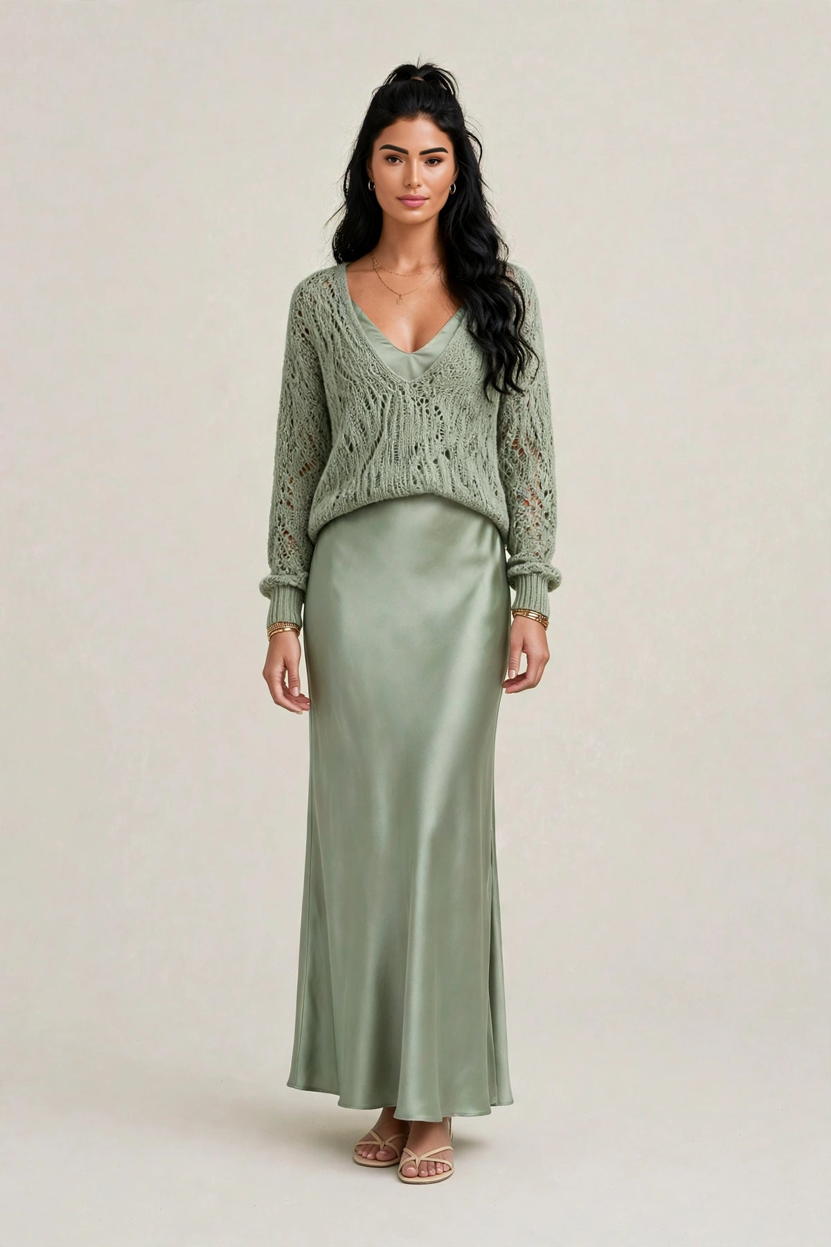 Robe & Pull Satinée Chic
