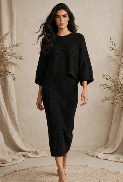 Ensemble en Maille Texturée