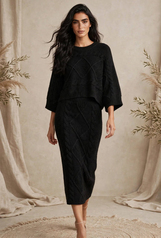 Ensemble en Maille Texturée